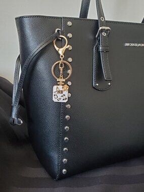 Large Gold Fragrance Pendant Key Chain | Chic and Elegant Key Chain | NEW